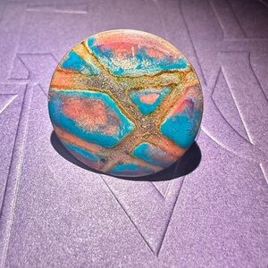 Vintage turquoise & bronze ring